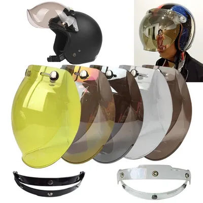 Visiera a bolle per casco visiera per casco da moto a faccia aperta di alta qualità 12 colori