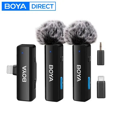 BOYA BOYALINK A Wireless Lavalier Microphone for iPhone 15/16 Series OPPO Samsung Xiaomi Go Pro SONY DSLR Cameras Vlog Recording