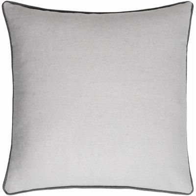 Rizzo 22" Square Modern Wool Light Gray/Charcoal Throw Pillow - Boutique Rugs