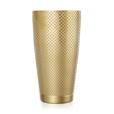 Barfly M37199GD 28 oz Diamond Lattice Stainless Bar Cocktail Shaker, Gold