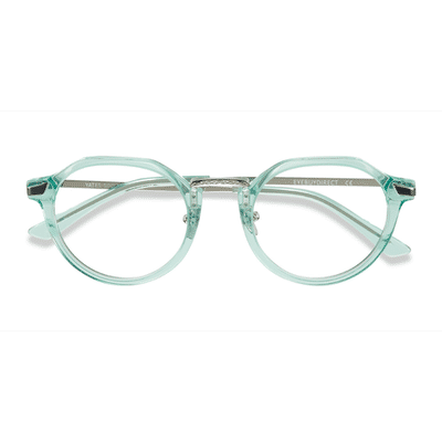 Unisex s geometric Clear Green Acetate,Metal Prescription eyeglasses - Eyebuydirect s Yates