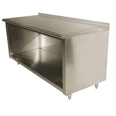 Advance Tabco EF-SS-249 108" Dish Cabinet w/ Open Base & 1 1/2" Backsplash, 24"D, Stainless Steel