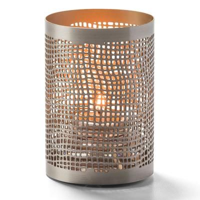 Hollowick 6405 Chantilly Votive Lamp for HD8, HD10, & HD12 - 2 3/8"D x 3 3/8"H, Pewter & Copper, Silver