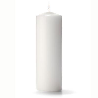 Hollowick P3X9W-12 Pillar Candle, 9x3", Wax, White