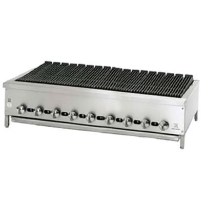 Jade Range JB-54 54" Gas Charbroiler w/ Cast Iron Grates, Natural Gas, Stainless Steel, Gas Type: NG