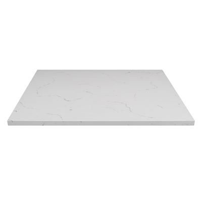 Art Marble Q401 30X72 30" x 72" Rectangular Quartz Table Top - Indoor/Outdoor, Carrera White