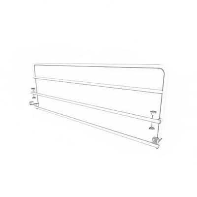 Forbes Industries 4170-8 Steel Guard Rail - 8'L x 28"H, Black