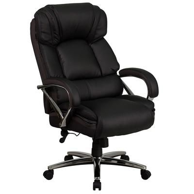 Flash Furniture GO-2222-GG Swivel Big & Tall Office Chair w/ High Back - Black LeatherSoft Upholstery