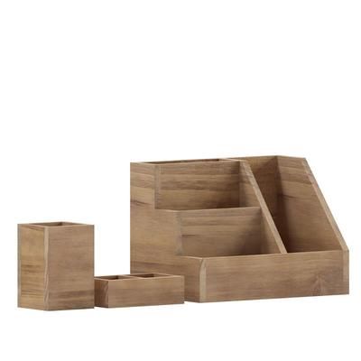 Flash Furniture HFMHD-GDI-CRE8-402315-GG 3 Piece Organizer Set - Pinewood, Rustic Brown