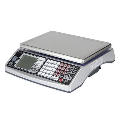 San Jamar SCDG30LFT Price Computing Scale w/ Stainless Steel Platform - Plastic Body, Silver, Rechargeable Battery, 40 Programmable Prices