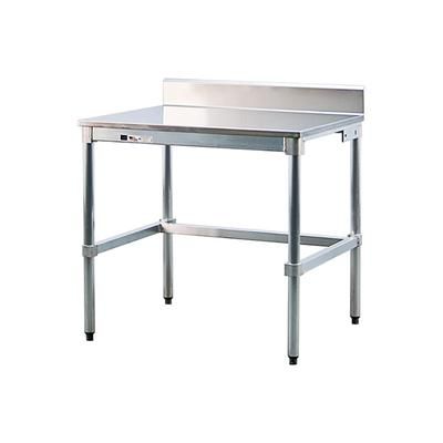 New Age 24SSB48KD 48" 16 ga Work Table w/ 304 Series Stainless Steel Top, 6" Backsplash