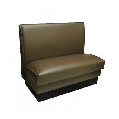 Vitro MD-1000-DBL BGE Double Restaurant Booth - Smooth Back, Fully Upholstered, 36" x 44", Beige