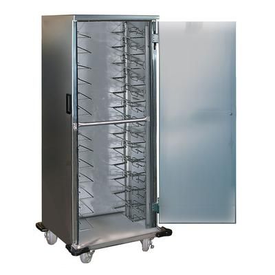 Lakeside 6540 13 Tray Ambient Meal Delivery Cart, Enclosed, Single Compartment, Silver