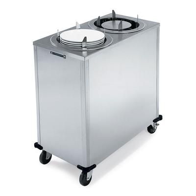 Lakeside 991 35 1/8" Mobile Dish Dispenser for Oval Platters w/ 2 Columns, Stainless, Silver