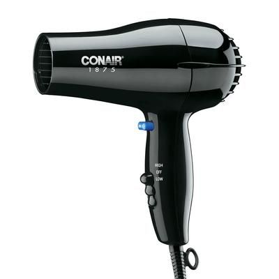 Conair Hospitality 247BW Compact Hair Dryer w/ Cool Shot Button - 2 Heat/Speed Settings, Black