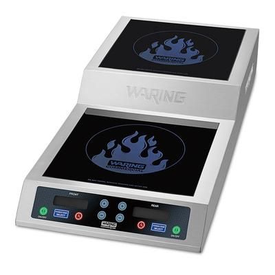Waring WIH800 Countertop Commercial Induction Cooktop w/ 2 Burners, 208-240v/1ph, Stainless Steel