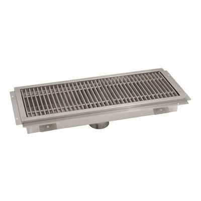 Advance Tabco FTG-1896 Floor Trough - Removable Strainer Basket, 18" x 96" x 4", 14 ga 304 Stainless Steel