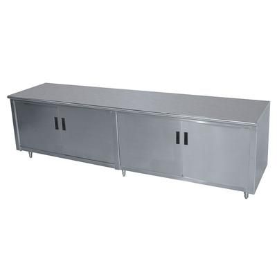 Advance Tabco HB-SS-369 108" Enclosed Work Table w/ Swing Doors, 36"D, Stainless Steel