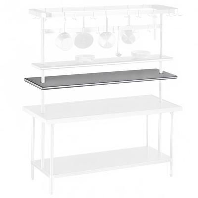 Advance Tabco PT-12-48 48" Table Mount Shelf - 1 Deck, Mid-Mount, 12"L, Stainless Steel