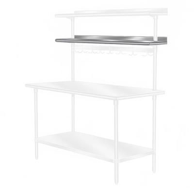 Advance Tabco PT-12R-108 108" Table Mount Shelf - 1 Deck, Rear-Mount, 12"L, Stainless Steel