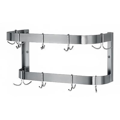 Advance Tabco SW-36 36" Wall-Mount Pot Rack w/ (12) Double Hooks, Stainless Steel, Wall Mounted