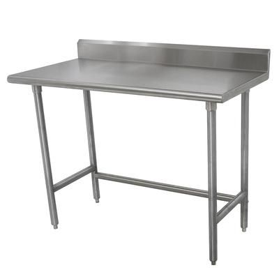Advance Tabco TKLAG-245-X 60" 16 ga Work Table w/ 430 Series Stainless Steel Top, 5" Backsplash, Open Base