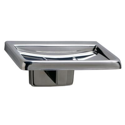 Bobrick B-6807 Classic Series Surface Mounted Soap Dish, Satin Finish, 4-1/4" x 3-3/8"