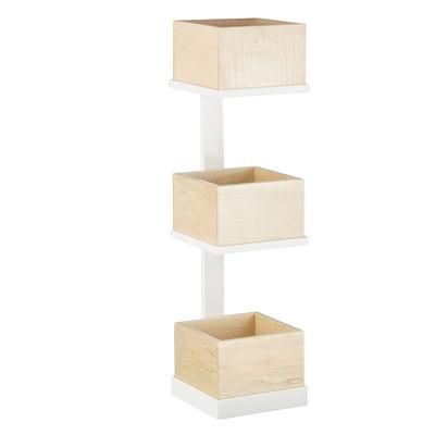 Cal-Mil 22318-15 3 Level Merchandising Stand - 6 1/2"L x 7"W x 20 1/2"H, Metal, White