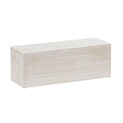 Cal-Mil 22428-7-113 Rectangular Display Riser - 20" x 7" x 7"H, Pine Wood, White-Washed, Beige