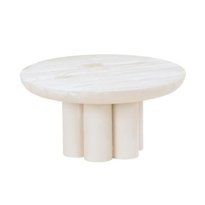 Cal-Mil 22453-6-113 12" Round Pedestal Riser - 6"H, Pine Wood, White-Washed, Beige