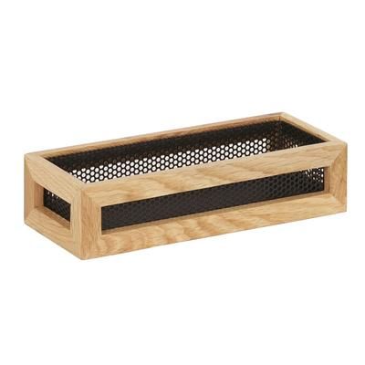 Cal-Mil 22902-3-115 Rectangular 3 Compartment Condiment Jar Display - Clear/Black, Brown
