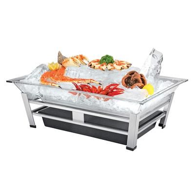 Cal-Mil IP1020-39 27" Cold Food Bar - Table Top, Silver, Platinum, White LED Lighting