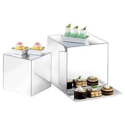 Cal-Mil MC700 Mirror Display Riser Cubes - Nestable, Acrylic, Clear
