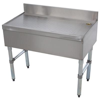 Advance Tabco CRD-18 18" Bar Type Modular Drainboard w/ 4" Splash, Stainless Steel, 18" x 21", Stainless Steel