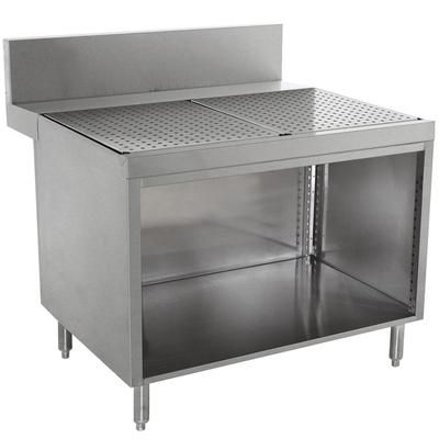 Advance Tabco PRSCO-24-18 18" Stationary Storage Cabinet w/ Open Base, 29" Front To Back, Stainless Steel