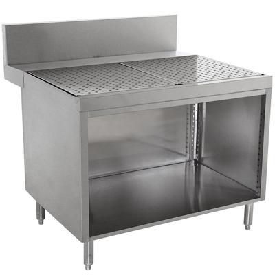 Advance Tabco PRSCO-24-48 48" Stationary Storage Cabinet w/ Open Base, 30" Front To Back, Stainless Steel