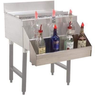 Advance Tabco SR-2H 24" Single Tier Add-On Bottle Rack w/ Keyhole, Stainless Steel