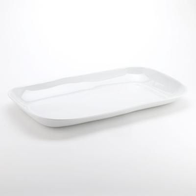 American Metalcraft CPL21CL 21" x 12 7/8" Rectangular Platter - Melamine, Cloud, White