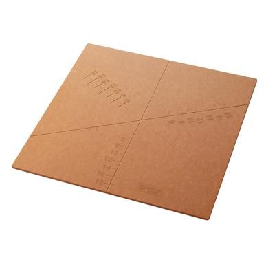 American Metalcraft MPCUT6 Pizza Slicing Board w/ Marking For 6 Slice, Pressed Wood, Markings for 6 Slices, Brown, 0.25 in