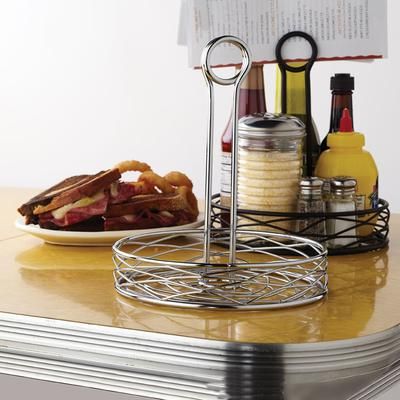 American Metalcraft RBNC27 Round Condiment Caddy - Wire, Chrome, Silver