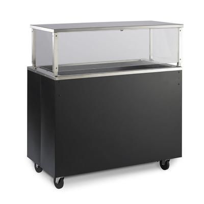 Vollrath 39959 60" Affordable Portable Cold Food Bar - 4 Pan Capacity, Floor Model, Walnut Woodgrain, Brown