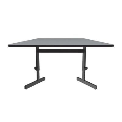 Correll CSA3060TR-15-09-09 Desk Height Work Station, 1 1/4" Top, Adjust to 29", 60" x 30", Gray Granite/Black