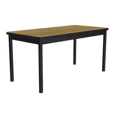 Correll LR3060-16-09-09 Economical Library Table Wear Resistant Surface T Mold Edge 30x60" Fusion Maple, Brown
