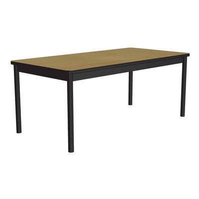 Correll LR3672-16-09-09 Economical Library Table Wear Resistant Surface T Mold Edge 36x72" Fusion Maple, Brown