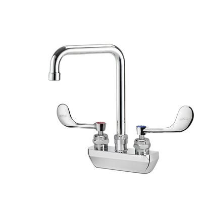 Krowne 14-431L-W-G2 Wall Mount Faucet w/ 6" Double Bend Spout & VR Wrist Action Handles - 4" Centers, 0.5 GPM
