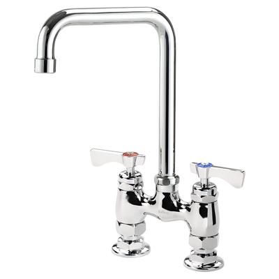 Krowne 15-431L-L-E5 Raised Deck Mount Faucet w/ 6" Double Bend Spout & Lever Handles - 4" Centers, 1.8 GPM