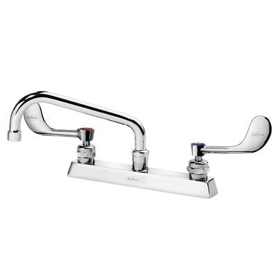 Krowne 15-508L-W-H2 Deck Mount Faucet w/ 8" Swing Spout & VR Wrist Action Handles - 8" Centers, 0.5 GPM