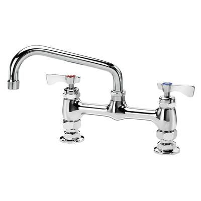 Krowne 15-808L-L-E2 Raised Deck Mount Faucet w/ 8" Swing Spout & Lever Handles - 8" Centers, 0.5 GPM