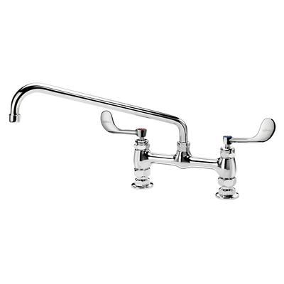 Krowne 15-814L-W-H3 Raised Deck Mount Faucet w/ 14" Swing Spout & VR Wrist Action Handles - 8" Centers, 1.0 GPM