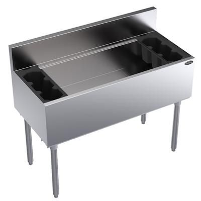 Krowne KR19-42 42" Royal Series Cocktail Station w/ 129 lb Ice Bin, Stainless Steel